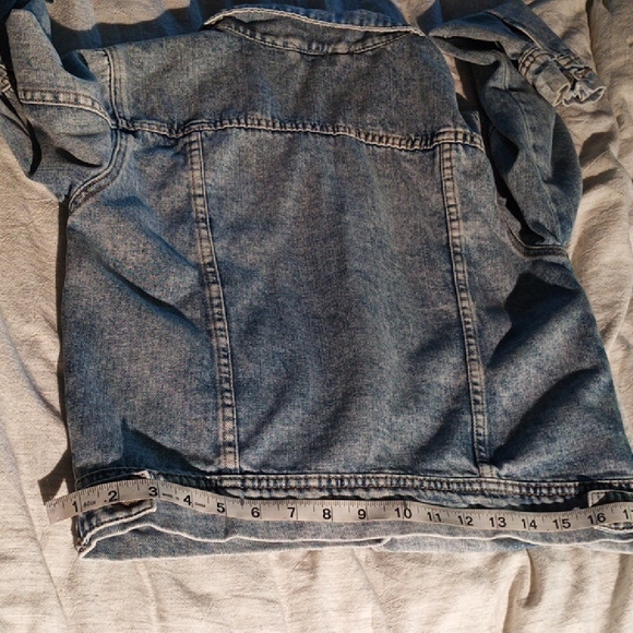Free People Light Blue/ Acid Denim Jacket Size Small - Picture 7 of 7